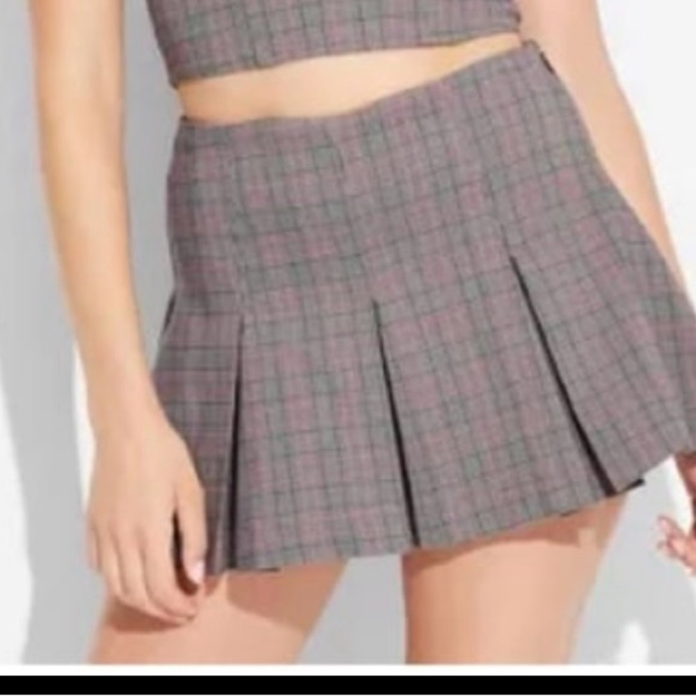 Wild Fable Plaid Pleated Mini Skirt